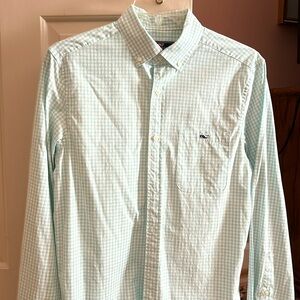 Vineyard vines green check shirt